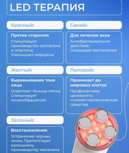 Микротоковый - лифтинг массажер Radio Instrument RF/EMS / Бьюти устройство для ухода за кожей лица и тела